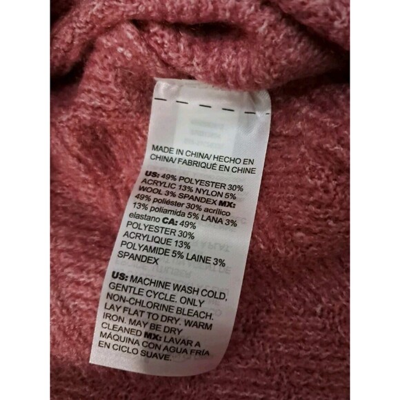 NWT Chico's Herringbone Textured V-Neck Sweater Roseberry Pink Soft Womens 4 XXL - Picture 6 of 7